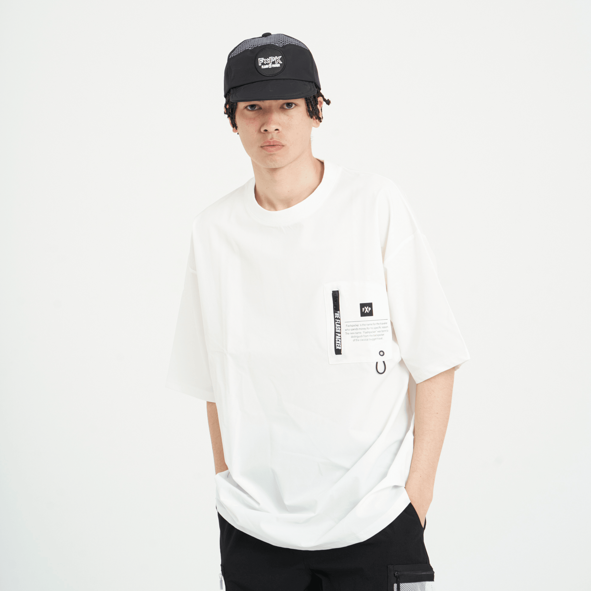 XNT-PKT2（ストレッチナイロン S/S）WHITE – FLASH PACKER